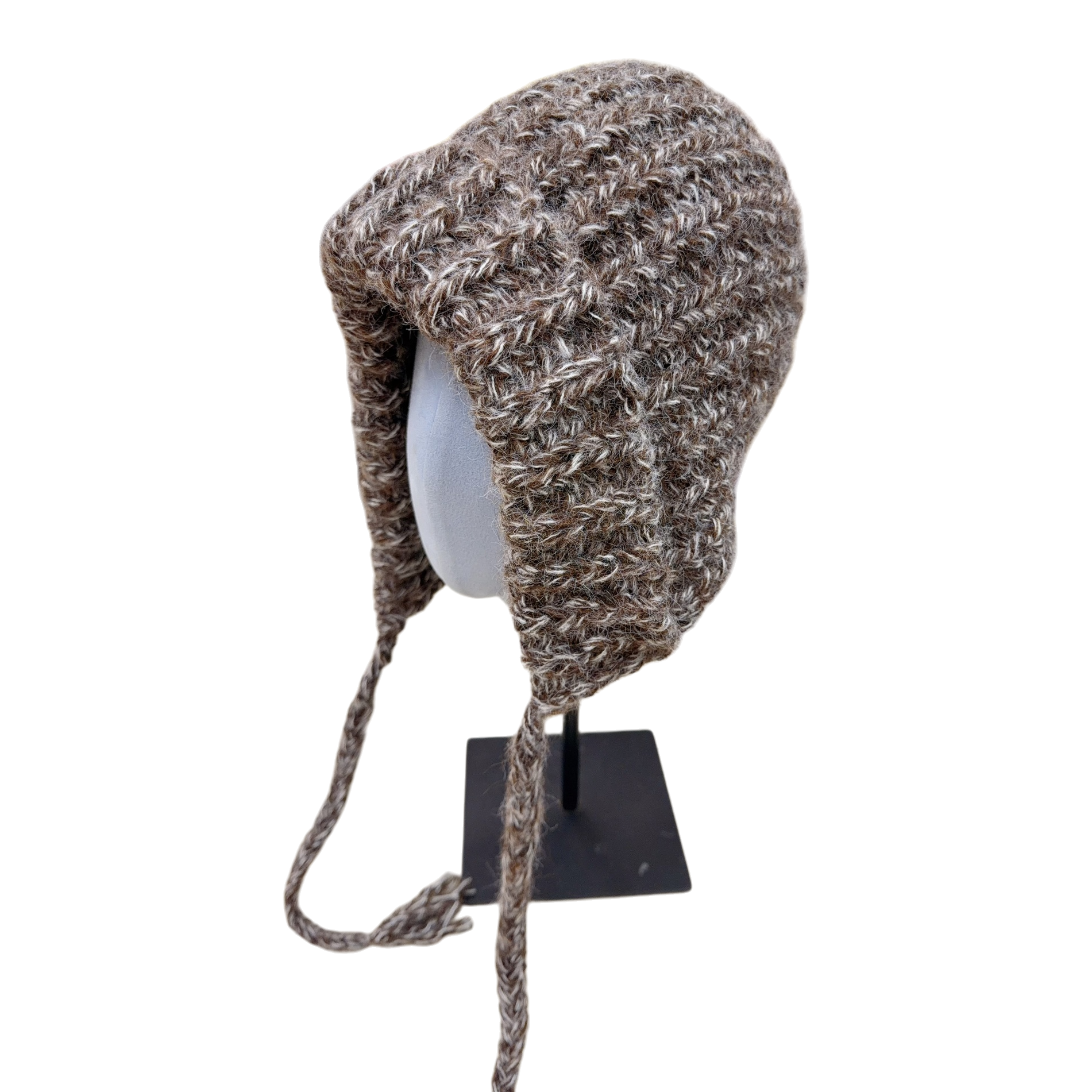 Warm autumn and winter hand-woven warm earcup hat, fashionable and casual, windproof and cold-proof hat suitable for both men and women Item Picture