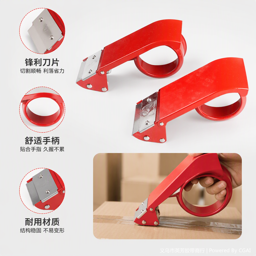 Multi-functional tape seat storage rack, plastic adhesive office supplies organizing fixture, household tool storage box Specification image
