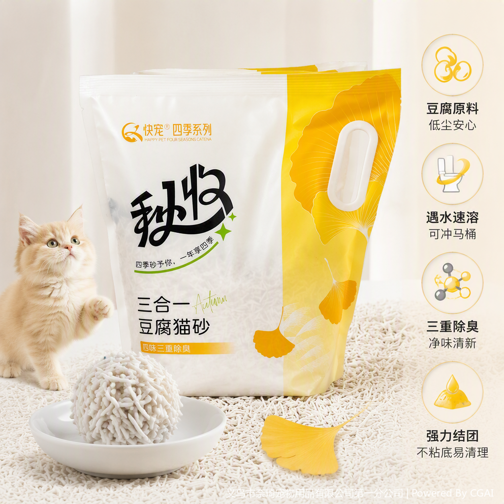 High-quality white packaging bag cat litter, portable moisture-proof pet supplies, environmentally friendly and durable, large capacity
