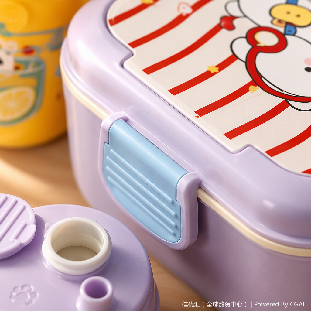 Multi-functional sealed and fresh-keeping lunch box, portable plastic lunch box, household with lid, student lunch box, plastic tableware