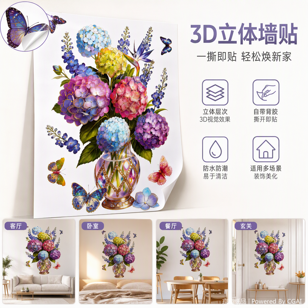 Creative and personalized wall decoration stickers, simple and modern home decoration stickers, wall stickers, wall stickers, decorative items details Picture
