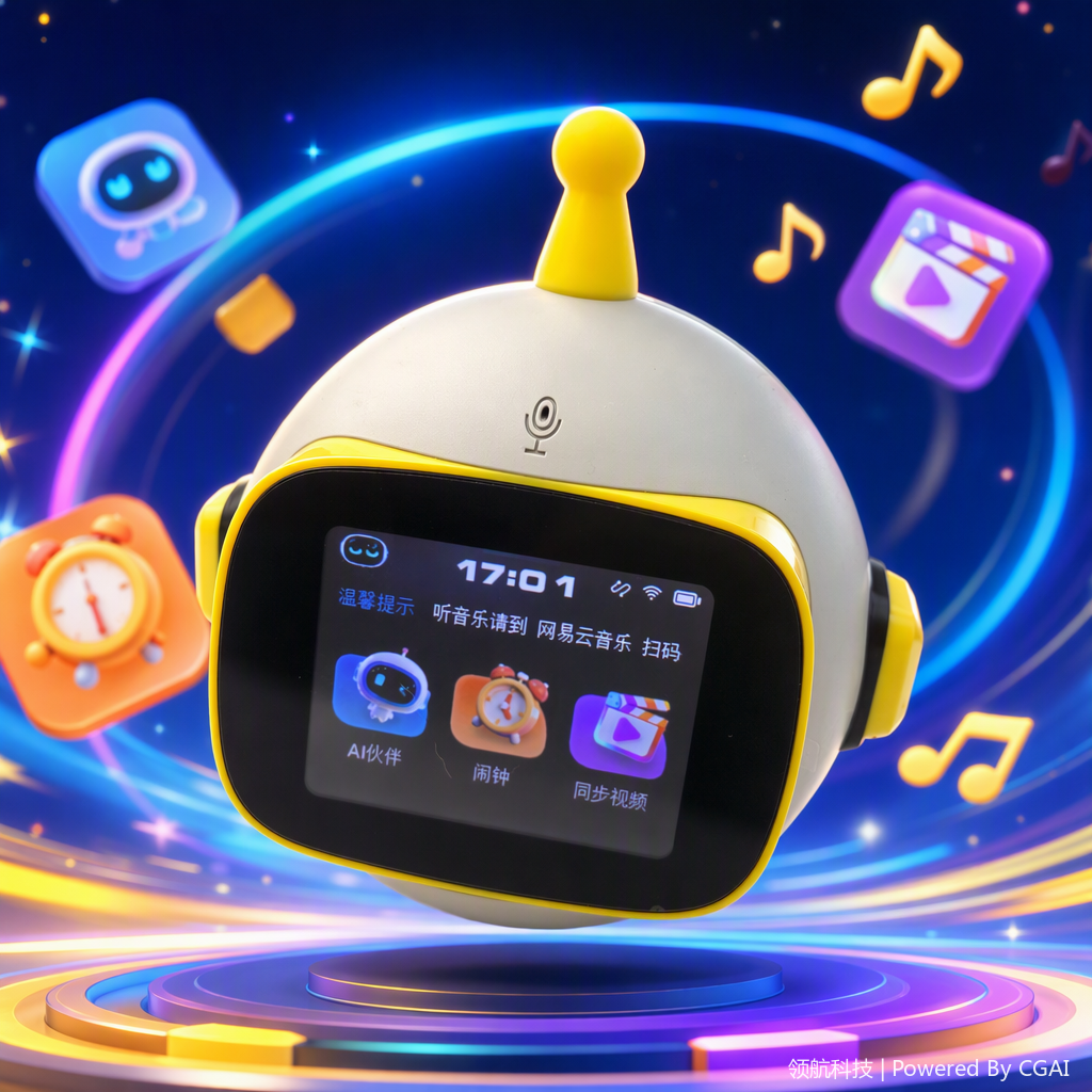 Creative yellow and gray color matching AI intelligent robot children's toy interactive companionship educational intelligence model robot Specification image