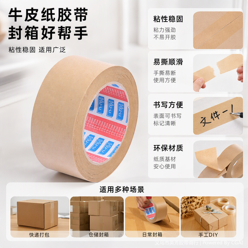 High-strength transparent electronic product-specific tape for packaging and sealing boxes has good heat resistance and adhesion, and is suitable for multiple scenarios Application Scenario