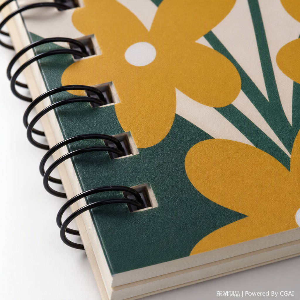Donghu Paper Products A6 Gentle yellow small flower coil notebook with simple illustrations for students Application Scenario