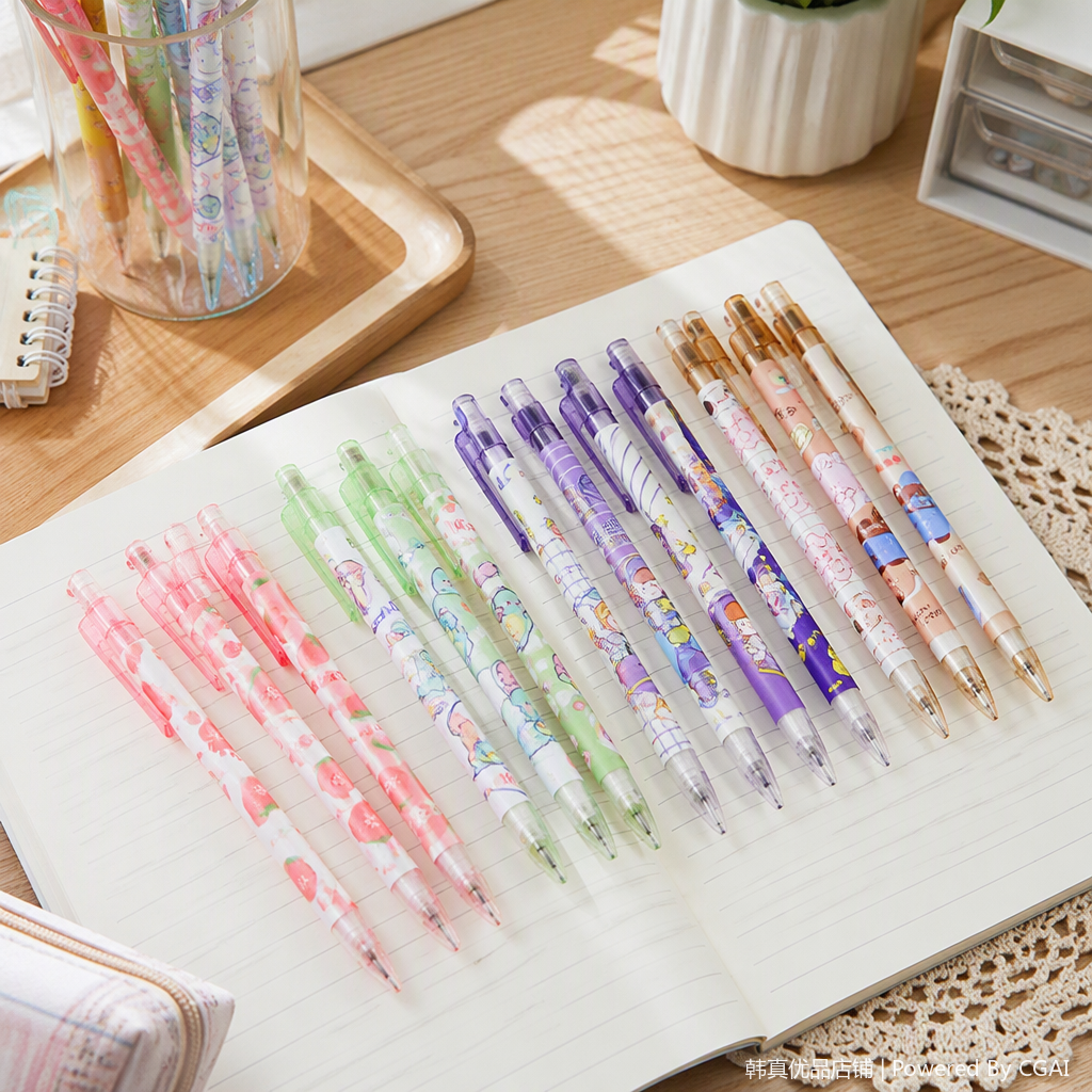 Colorful gel pens, office writing tools, student business stationery, fine pen refills, portable pens for students Application Scenario