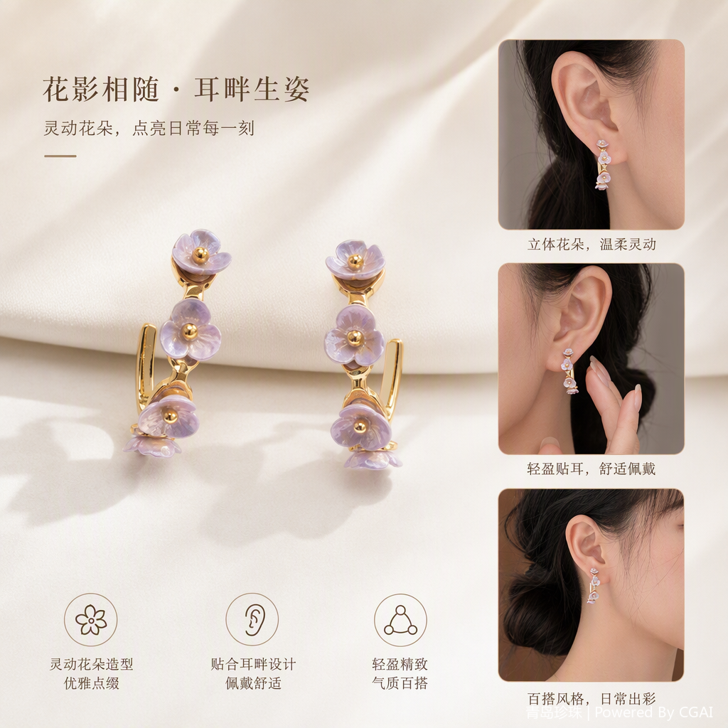 Fashionable and simple metal tassel earrings, versatile earrings for women's charm, trendy and personalized earrings and accessories Application Scenario