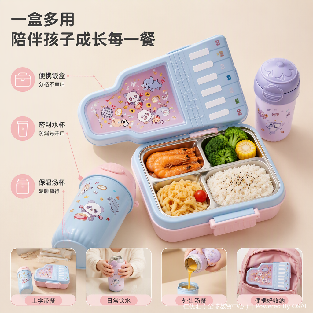 Multi-functional sealed food preservation box, portable lunch box, household plastic lunch box with lid, heat-resistant large-capacity storage box Application Scenario