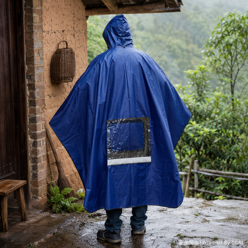 多功能连体雨衣防风遮阳防雨户外便携雨披防水防晒雨具男女款