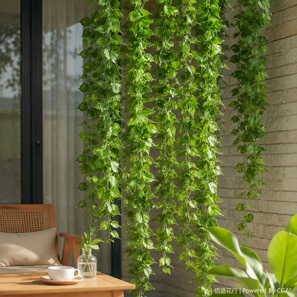 Office space simulation garden branch and leaf tree ornaments, green plant decorations, creative greening ornaments
