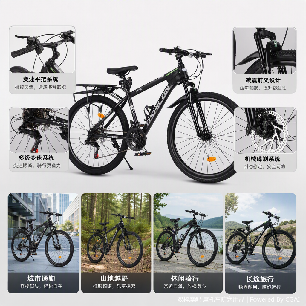 专业山地自行车骑行装备耐磨防滑多功能户外运动配件产品图
