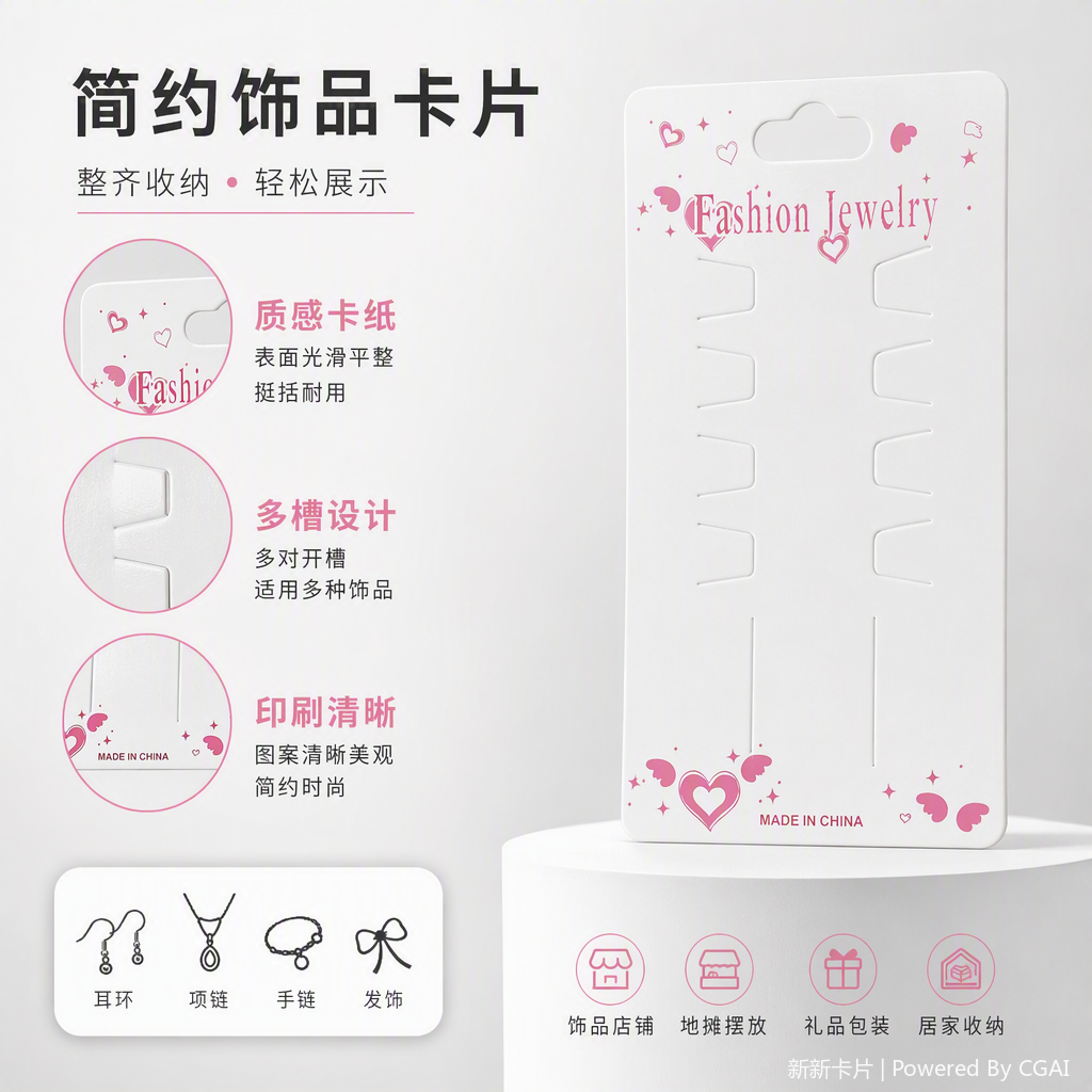 High-end gold-embossed earrings, earrings, rings, display boards, necklaces, cards, jewelry, accessories, packaging cardstock, wholesale in stock