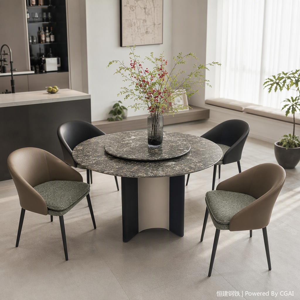 The modern and simple marble coffee table for the living room furniture combination is fashionable, practical and multi-functional, with a strong sense of design Item Picture