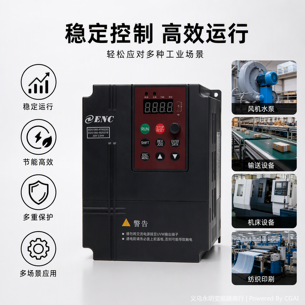 Convertidor de frecuencia estándar industrial de alto rendimiento regulador de velocidad multifuncional aplicable a una amplia gama de accesorios de actualización de equipos eléctricos Specification image