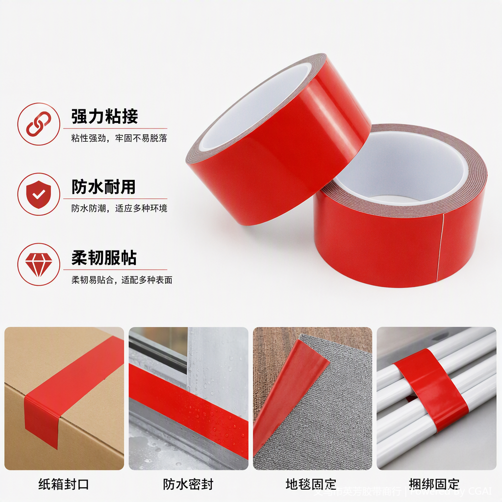 High-strength packaging tape, logistics packaging special tape, tear-resistant and wear-resistant sealing tape, 50-meter roll Specification image