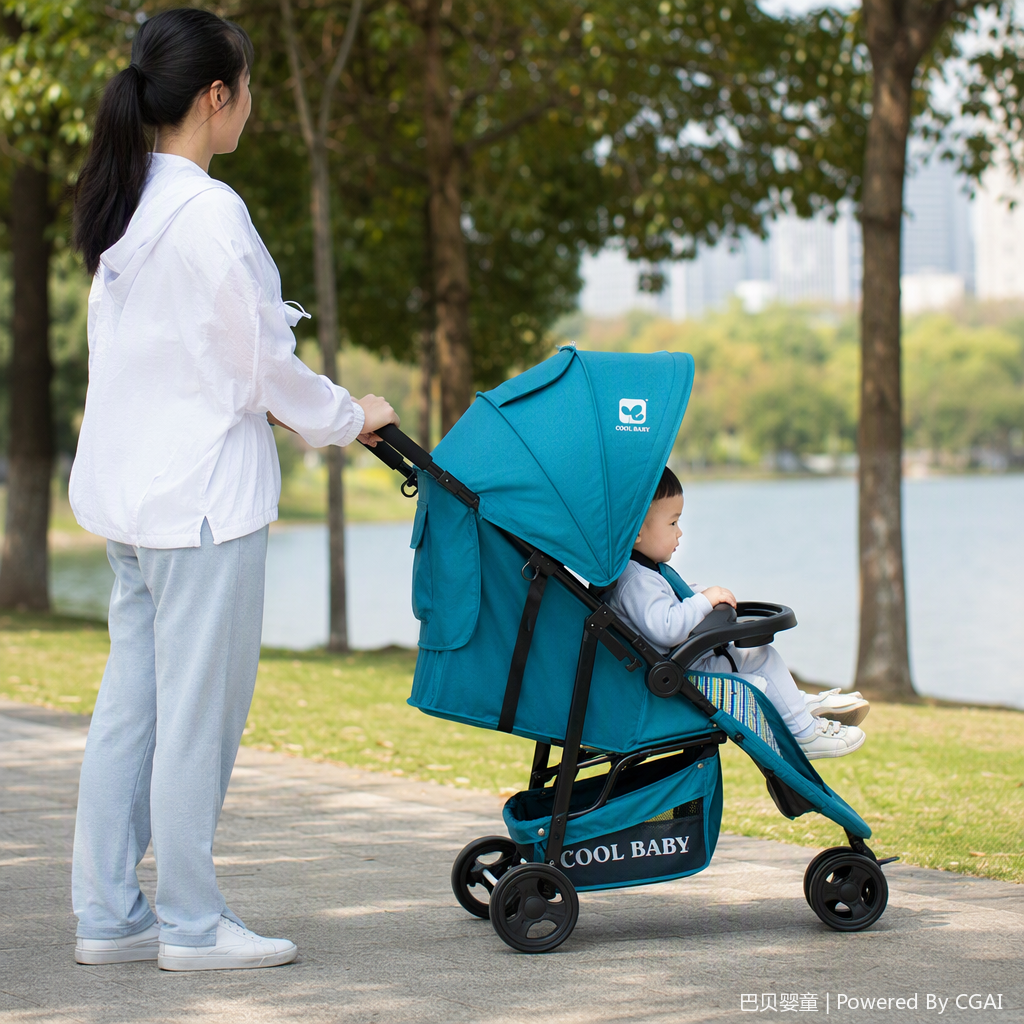 This multi-functional baby stroller is lightweight, foldable, suitable for both lying and sitting. It is a baby stroller with a backrest seat and a baby product Application Scenario