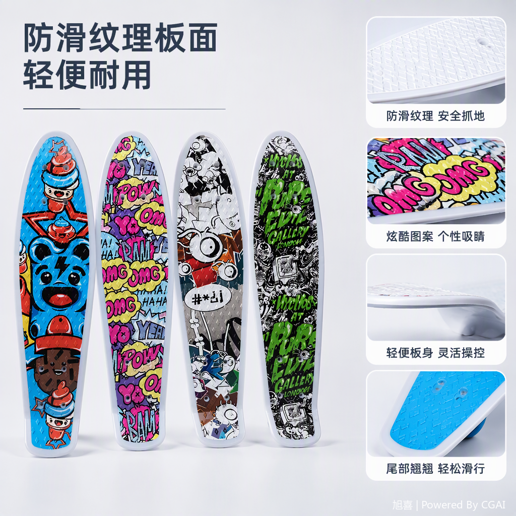 专业运动户外冰鞋轮滑滑板活力板组合套装成人儿童多款选择耐磨耐用细节图