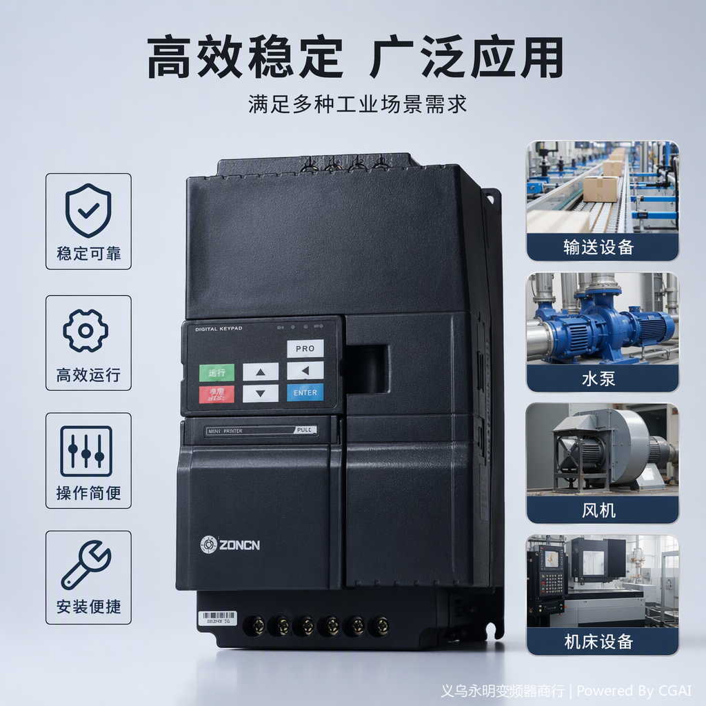 Industrial standard frequency converter energy-saving speed regulation multi-functional electrical controller