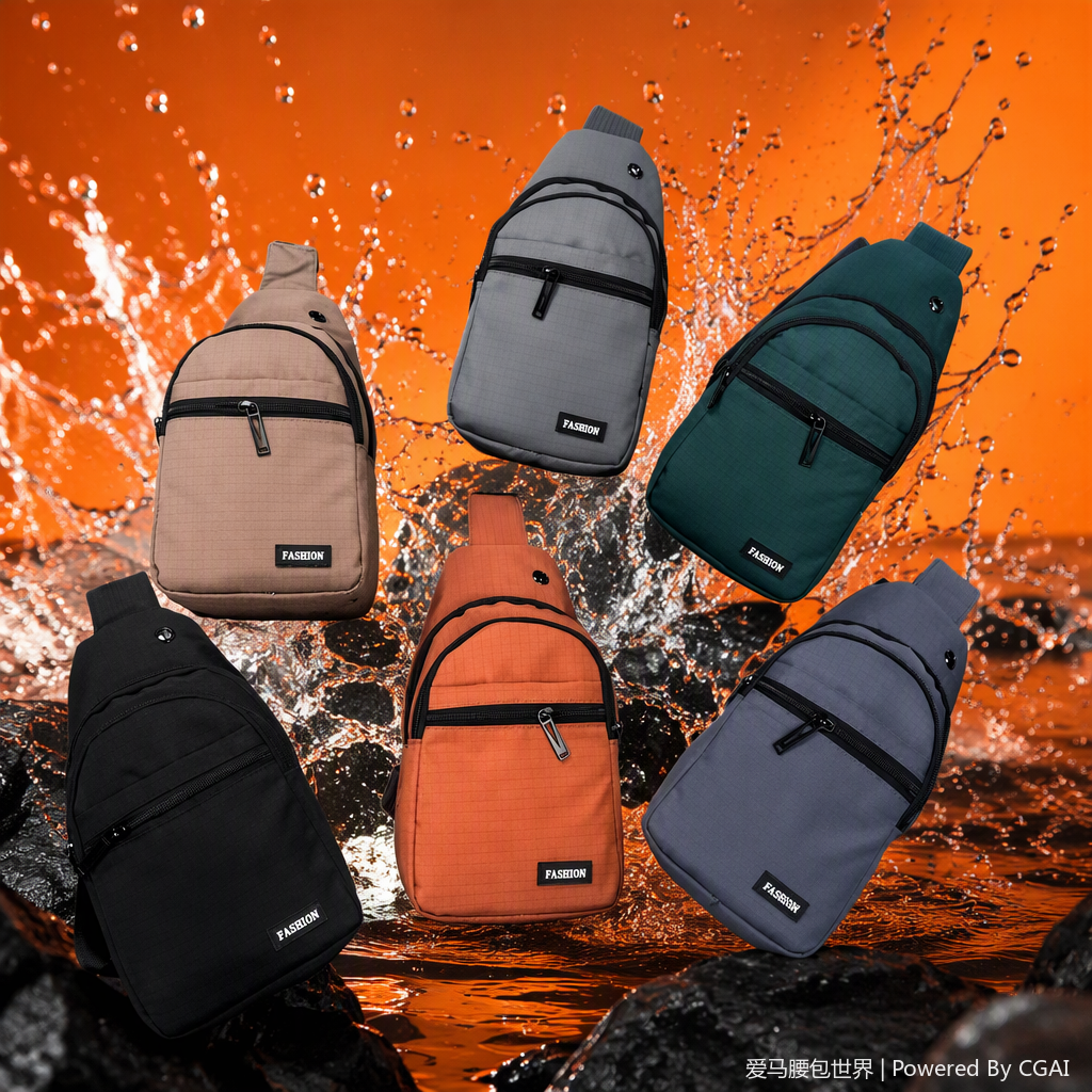Colorido multifuncional casual bolsa de pecho tendencia deportiva versátil ligero bolsa pequeña unisex mochila de moda Specification image