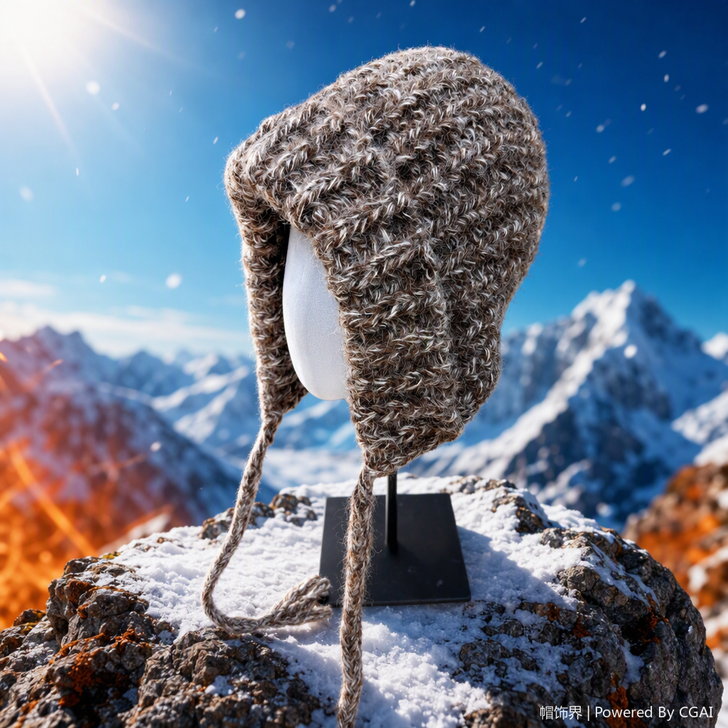 Warm autumn and winter hand-woven warm earcup hat, fashionable and casual, windproof and cold-proof hat suitable for both men and women Specification image