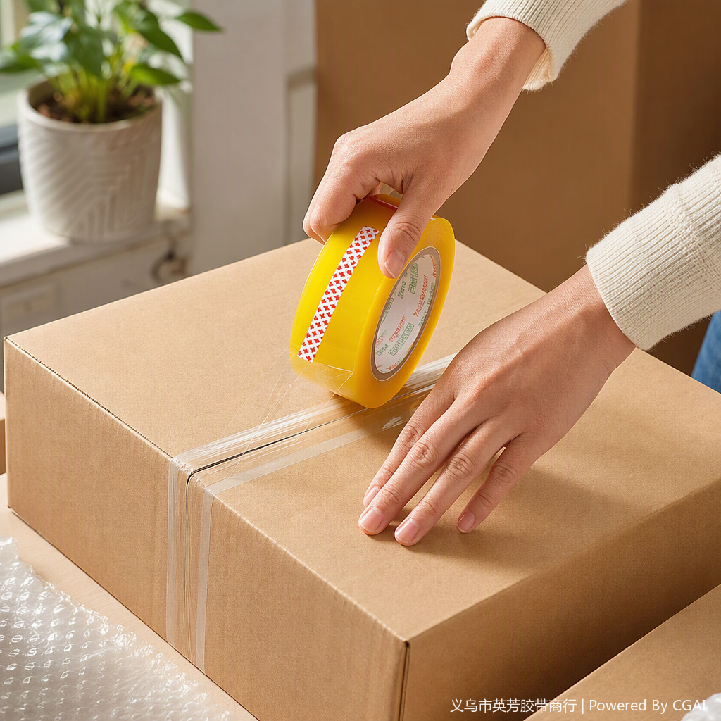 Tear-resistant transparent sealing tape, logistics packaging tape, strong and durable 50-meter package Item Picture
