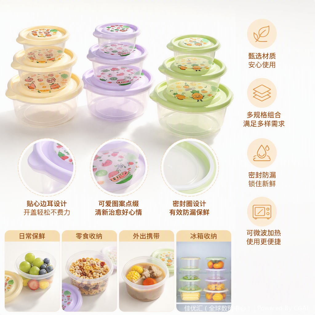 Durable food-grade plastic bags, transparent packaging bags, kitchen sealed bags, portable food storage bags Application Scenario