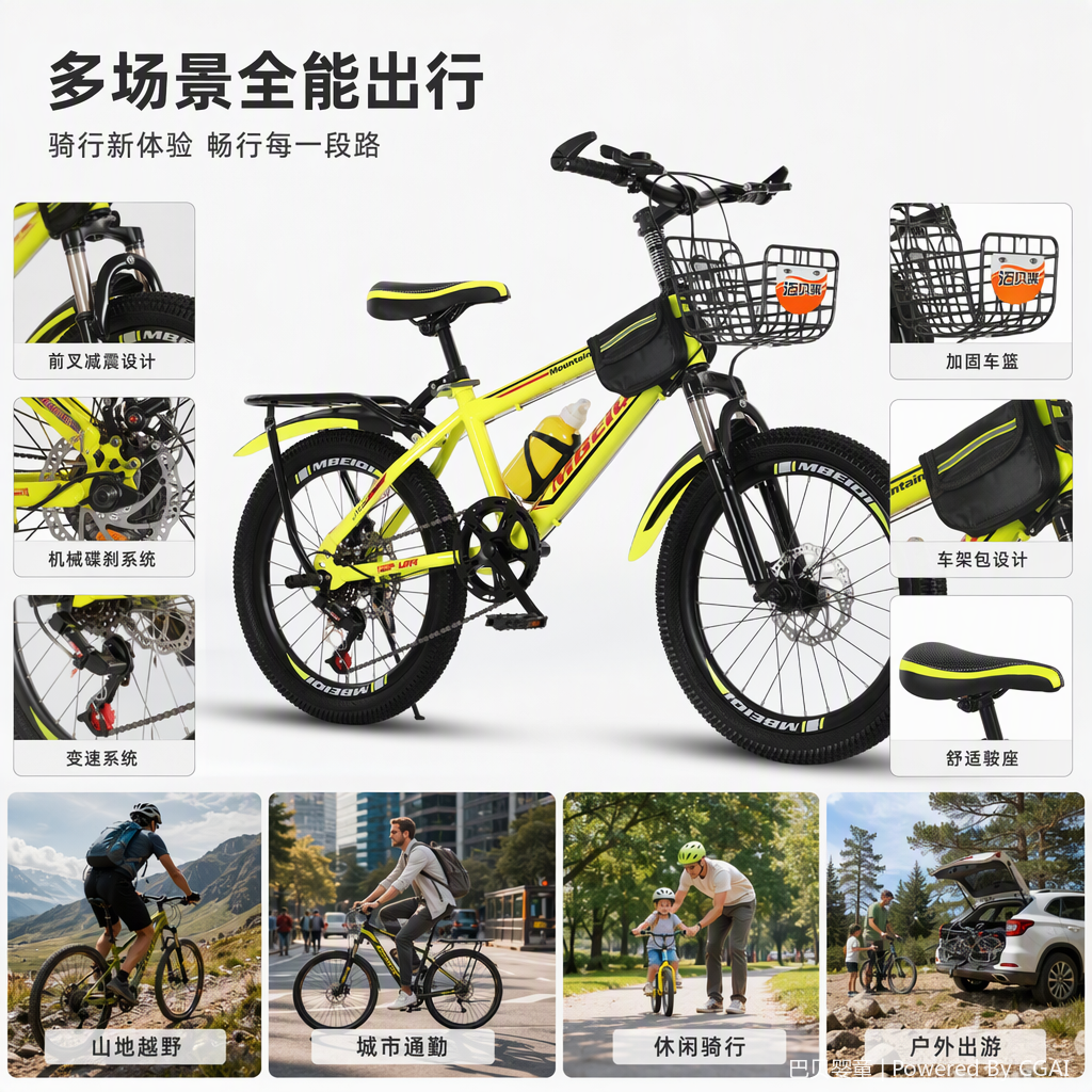 Mountain bike riding equipment, professional, durable and multi-functional mountain bike accessories for sports and outdoor activities
