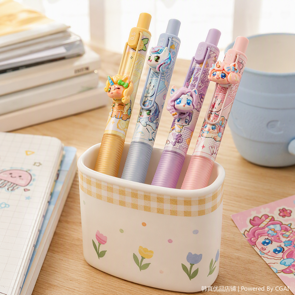 Multi-functional office cultural writing tools, multi-color pens, student office supplies, office stationery, creative pen types Specification image