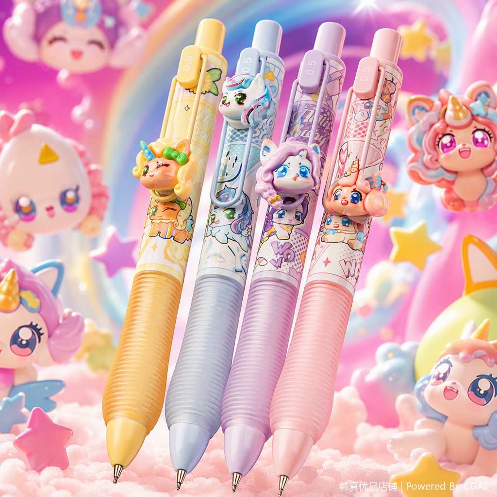 Multi-functional office cultural writing tools, multi-color pens, student office supplies, office stationery, creative pen types Application Scenario