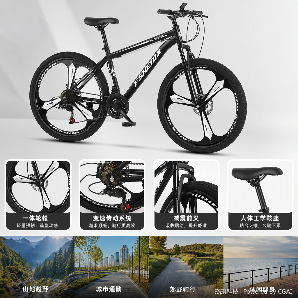 Mountain bike riding equipment, outdoor sports supplies, durable, lightweight and multi-functional riding accessories Application Scenario