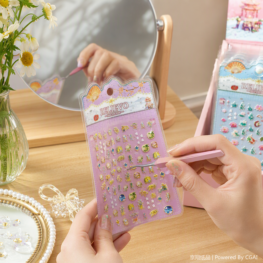 Colorful nail stickers, nail color stickers, long-lasting stickers, nail decoration, nail supplies, nail makeup, nail sticker sets Application Scenario