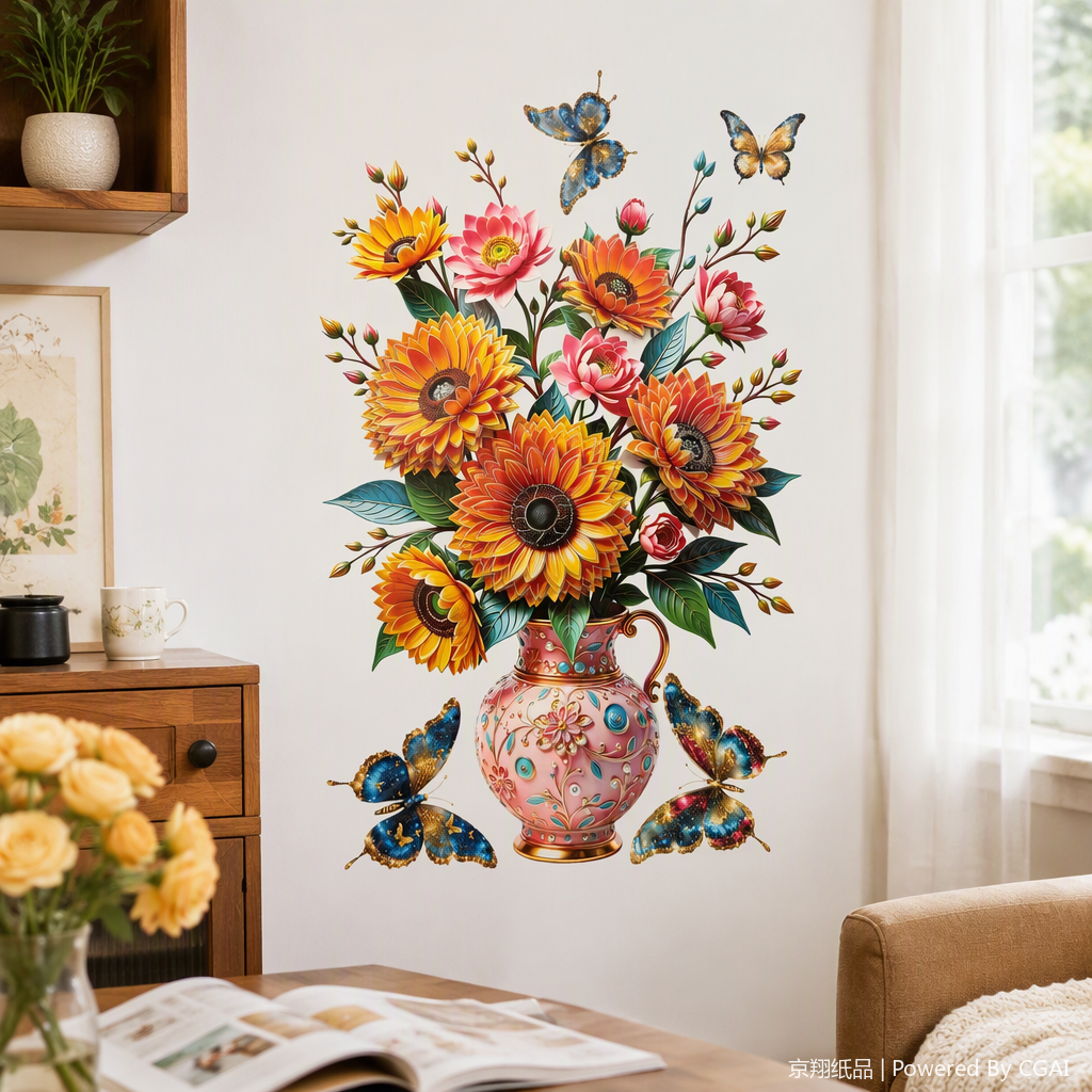 A variety of eco-friendly PVC wall stickers are available for creative home decoration, including living room and bedroom background wall decorative films Item Picture