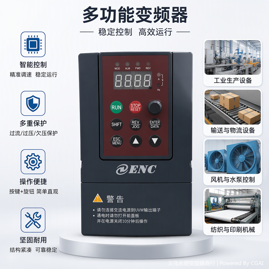High-performance frequency converter controller for multi-functional industrial frequency converter energy-saving speed regulation equipment Application Scenario
