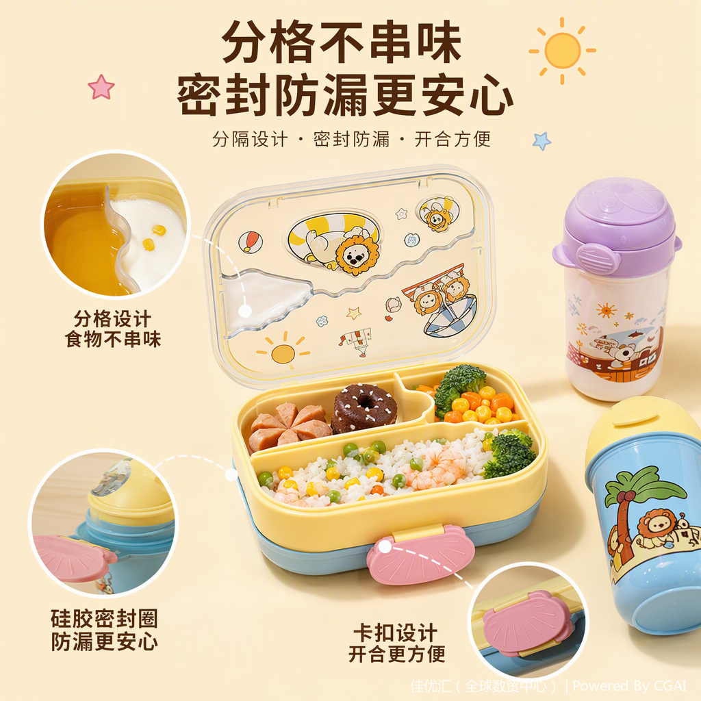 Multi-functional sealed food preservation box set, portable lunch box, kitchenware storage box, food storage container