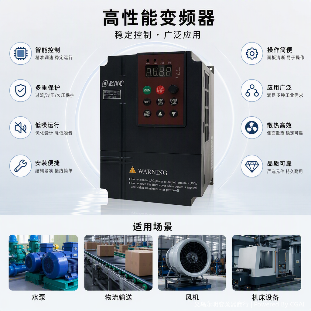 Industrial standard frequency converters, energy-saving speed regulation frequency converters, electrical control equipment Specification image
