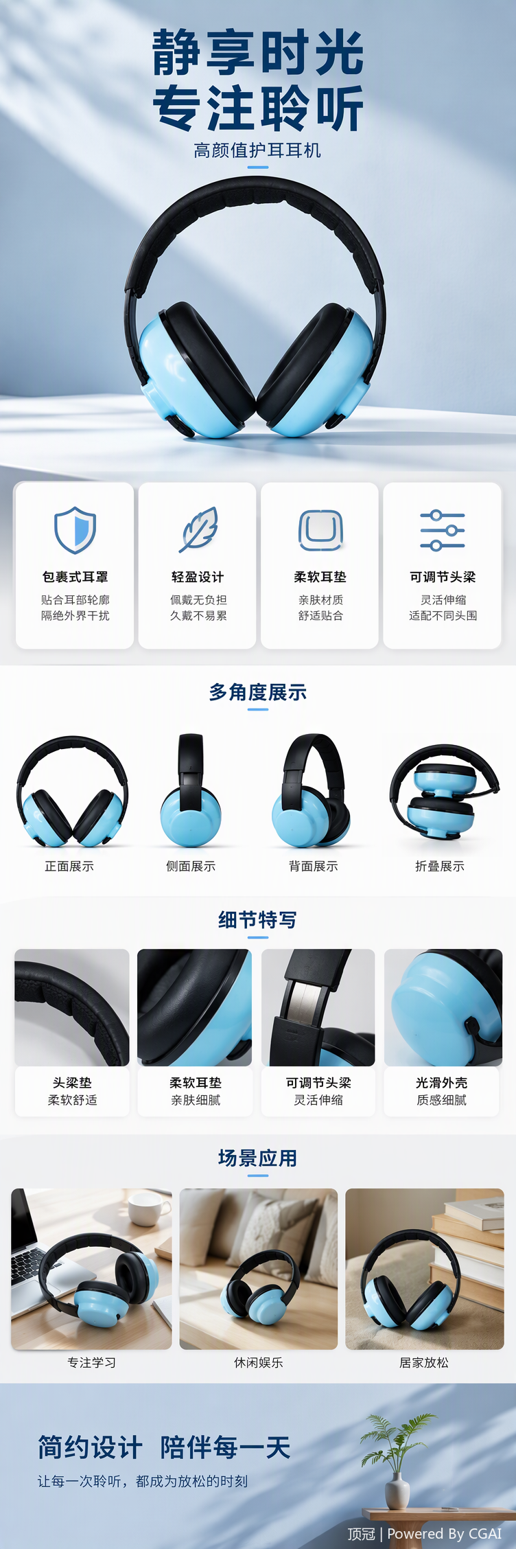 高清无线蓝牙耳机适用电脑手机通用立体声降噪运动耳塞续航长详情1