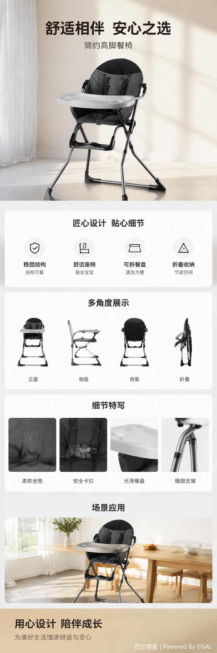 时尚工业风酒吧椅办公家装商用高脚凳休闲吧台吧台椅子现代简约设计详情1