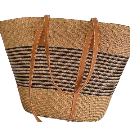 This retro straw woven handbag is a versatile and portable multi-functional straw woven bag for women in summer. It is a trendy and simple style Item Picture