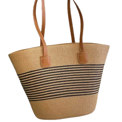 Handwoven bolso de paja mujer casual versátil moda bolso de mano vintage bolso de paja verano nuevo details Picture
