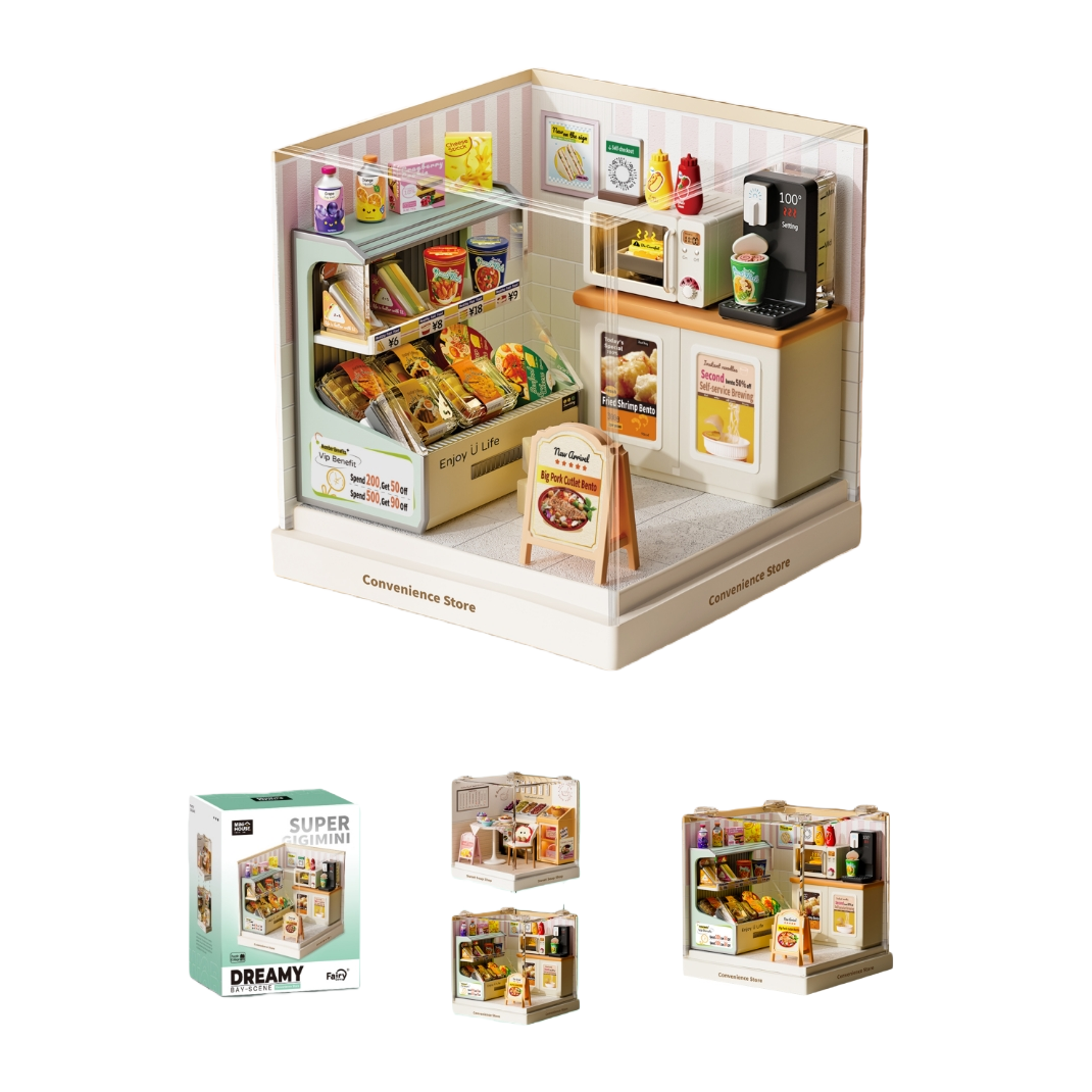 A variety of simulation model toys from convenience stores are available for fun collection. They are creative and educational gifts for children Application Scenario