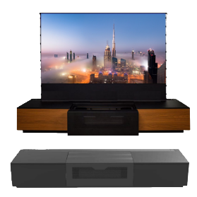 Laser TV intelligent linkage cabinet, high-definition anti-glare projection fabric screen, special home theater screen for projector, white anti-reflective fabric, anti-glare projection fabric
