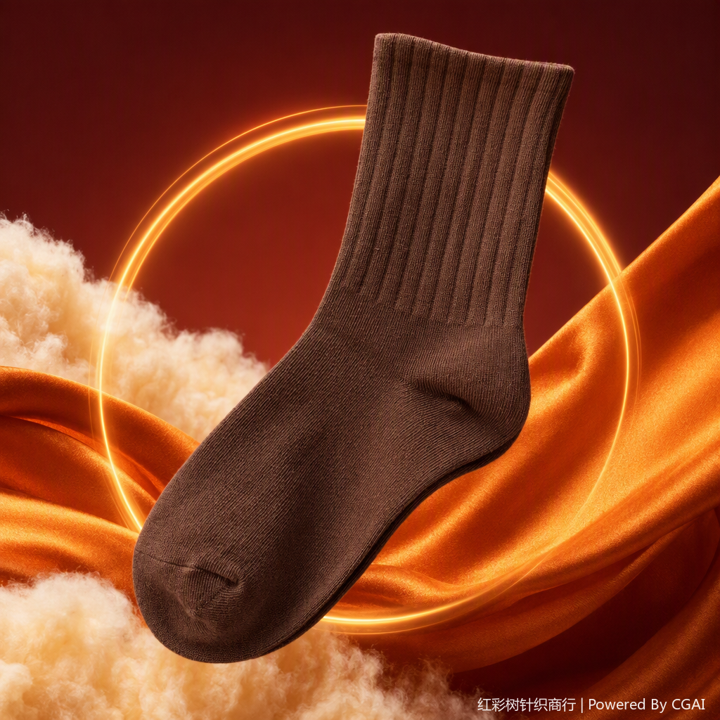 Fashionable and casual brown vertical striped stockings, suitable for both men and women, versatile, comfortable and trendy style Specification image