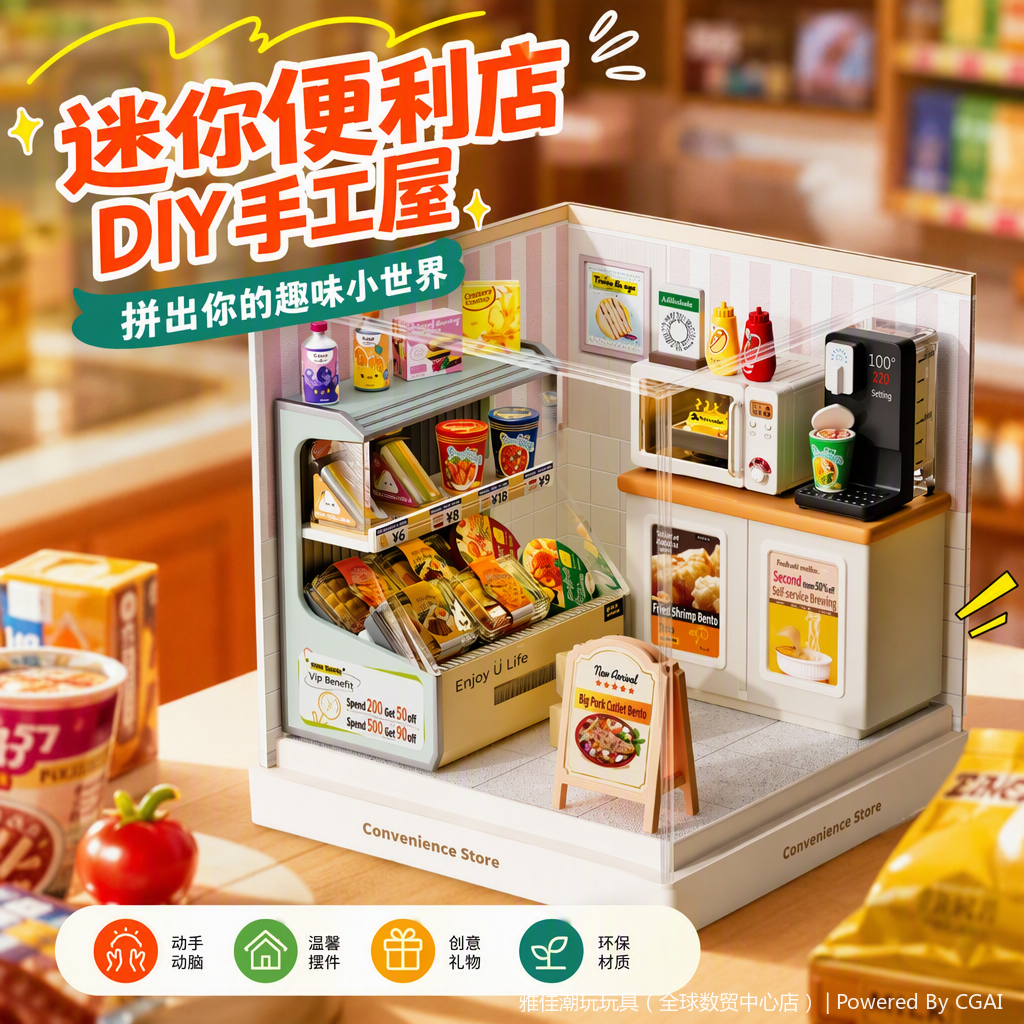 A variety of simulation model toys from convenience stores are available for fun collection. They are creative and educational gifts for children