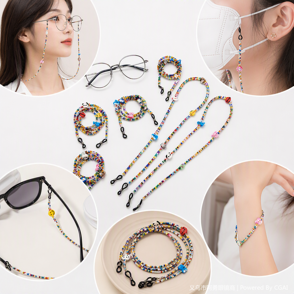 Multifunctional metal eyewear chain antideslizante lanyard para mujeres y hombres tendencia accesorios de moda durable y minimalista Specification image