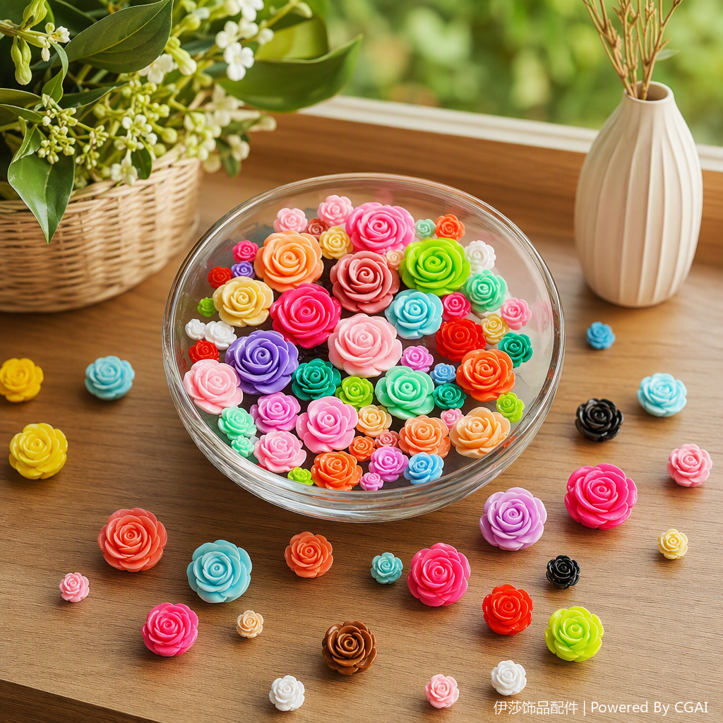 The colorful silk flower simulation floral decoration is a beautiful and elegant home decoration for the living room, bedroom and tabletop Item Picture