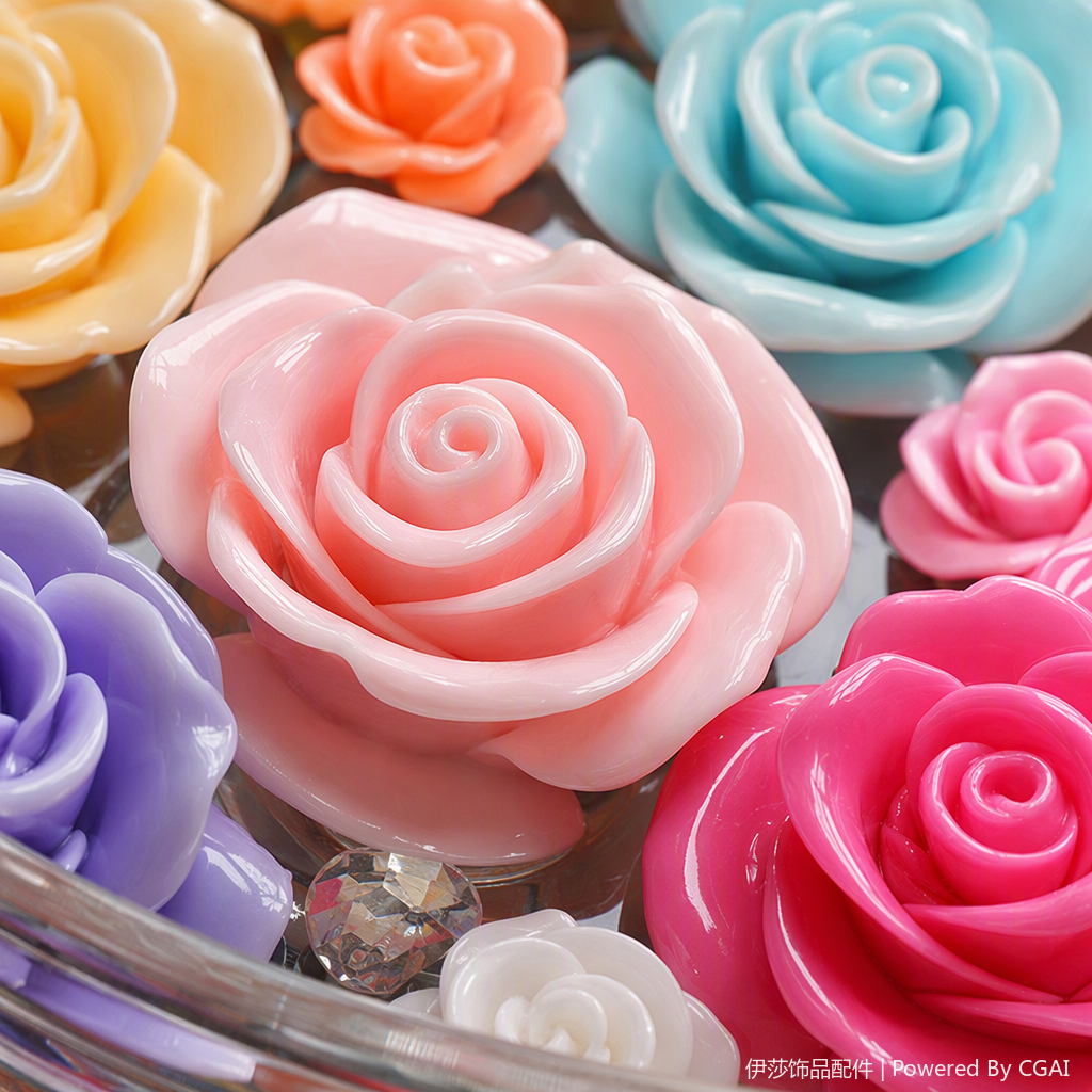 The colorful silk flower simulation floral decoration is a beautiful and elegant home decoration for the living room, bedroom and tabletop details Picture