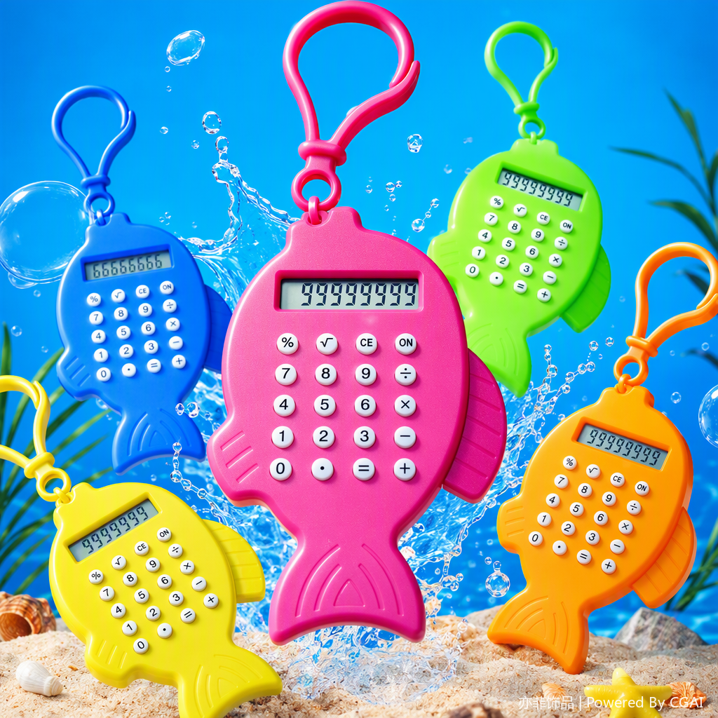 A complete set of multi-functional office cultural binding adhesive desktop calculators, portable stationery and office supplies Application Scenario
