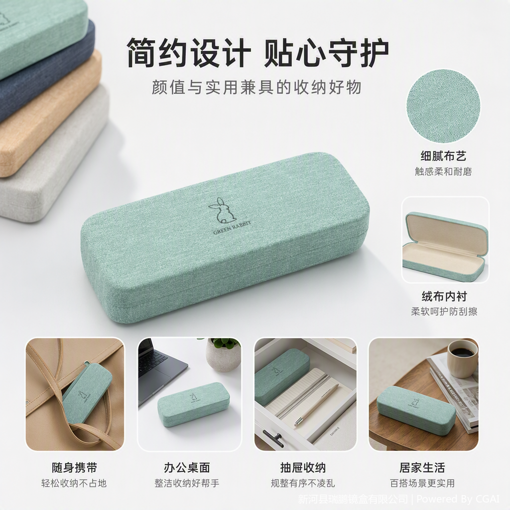 Fashionable eyewear case soft and hard protective bag, simple and portable storage box, scratch-resistant and dust-proof eyewear accessory storage bag Application Scenario