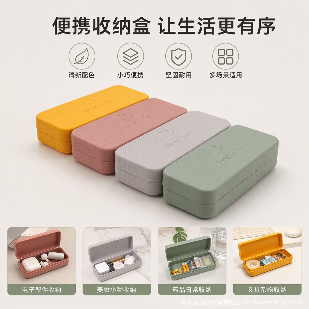Fashionable eyewear case, pressure-resistant, durable, portable storage bag, men's and women's multi-color available eyewear accessory storage bag