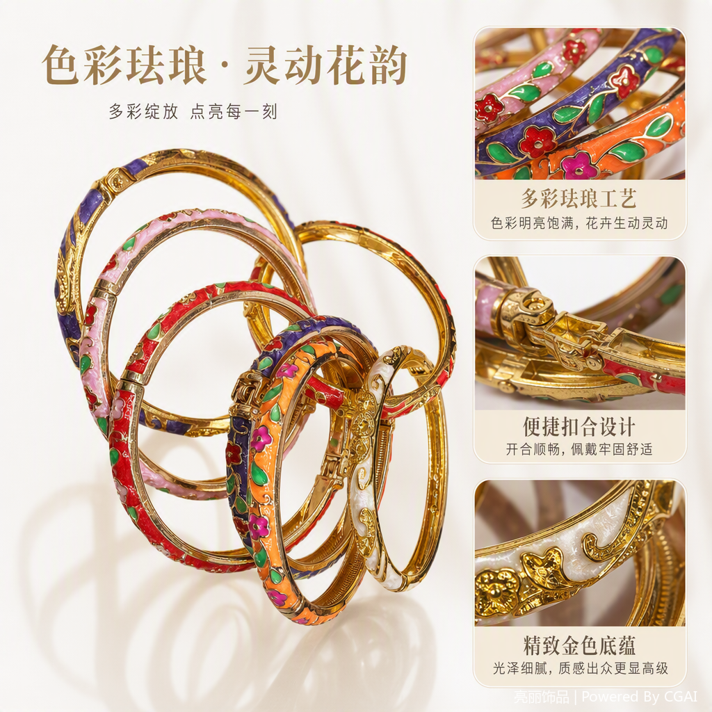 Colorful enamel bracelet, a fashionable, versatile and personalized bracelet, is a trendy and simple Korean-style gift for women
