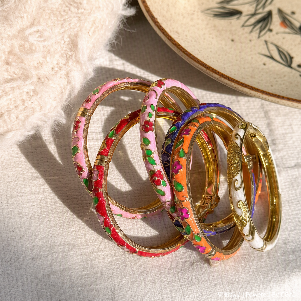 Colorful enamel bracelet, a fashionable, versatile and personalized bracelet, is a trendy and simple Korean-style gift for women details Picture